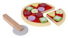 Hračka dřevěná pizza pro děti na krájení