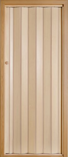 Shrnovací dveře dřevěné borovicové lakované - plné hladké