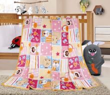Veratex Dětská deka růžový patchwork 100x155 cm*