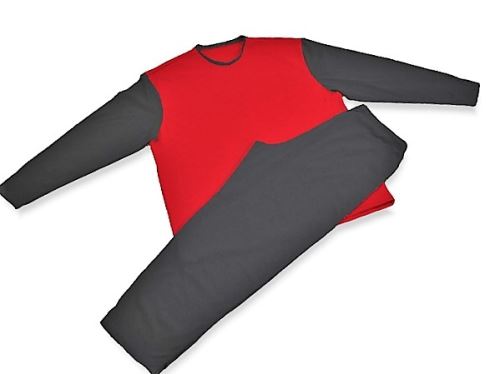 VERATEX Pánské pyžamo 3518 černá-červená (XL)
