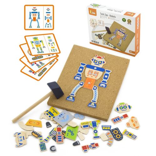 Wooden Robot Nailing Game 45 kusů Viga Toys