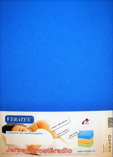 Veratex Jersey prostěradlo 200x220 cm (č. 3-tm.modrá) SKLADEM POSLEDNÍ 1KS