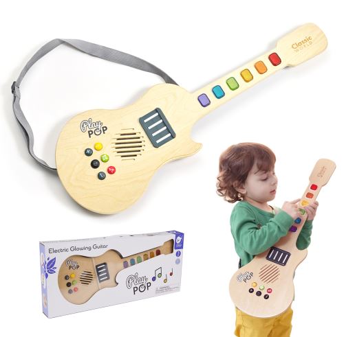Elektrická dřevěná kytara pro děti CLASSIC WORLD