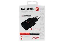 SWISSTEN síťový adaptér Power Delivery 25 W pro iPhone a Samsung - 8595217475946