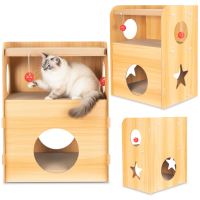 Škrabadlo domeček patrová postel s hračkou 43x34x55cm