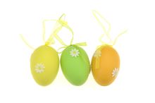 Velikonoční vajíčka 3ks, 5cm, zelené, žluté, oranžové
