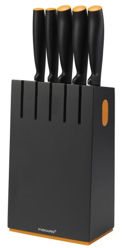 Fiskars Blok černý s 5 noži (1014190)