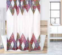 Veratex Koupelnový závěs 180x200 cm růžová mandala