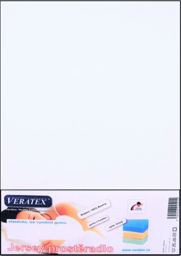 Veratex Jersey prostěradlo 90x200/15 cm (č. 1-bílá)
