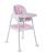 krmná židle 3v1 růžový stůl